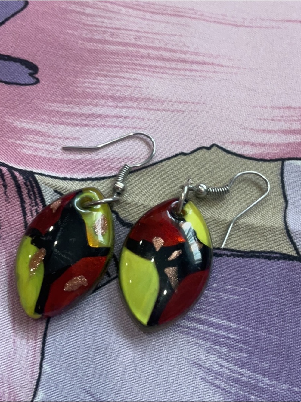 glass earrings
